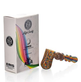 High Society - Eris Hammer Bubbler - White Rainbow