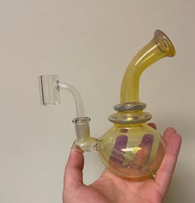 72 - 14mm Mini Fumed Glass Dab Rig Water Pipe - $30