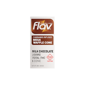 FLAV - 100mg Infused Mega Sugar Cone (1pk) - Milk Chocolate