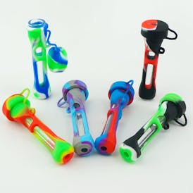 Medium Silicone Taster Chillum Pipe - $8 (Assorted Colors)