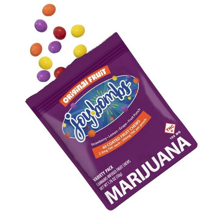 Joy Bombs - 100mg Coated Fruit Chews (40pk - 2.5mg/ea) - Original Fruit