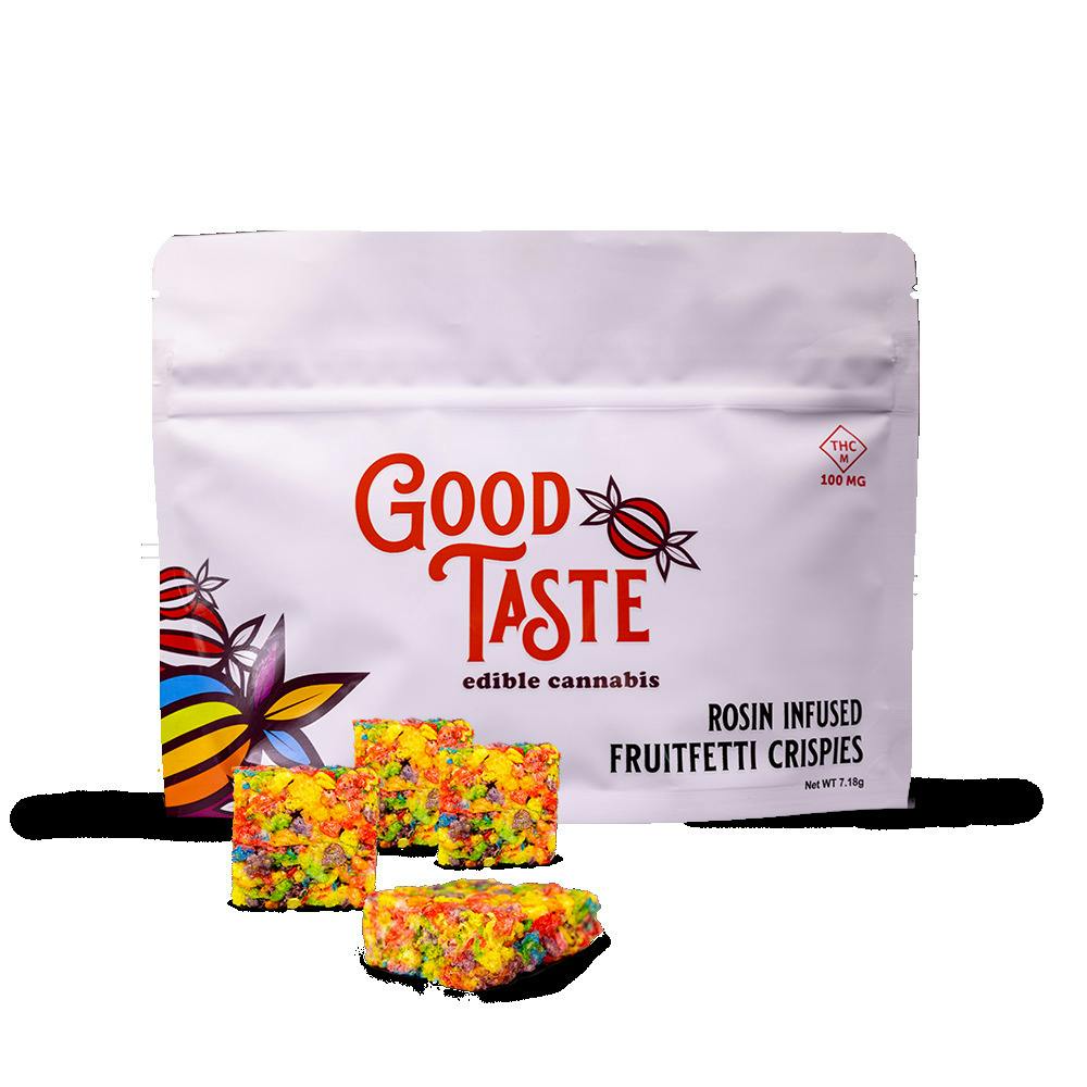 Good Taste - 100mg Cured Rosin Crispies - Fruitfetti