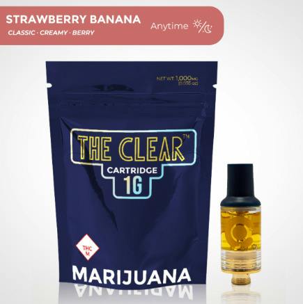 The Clear - 1g Cartridge - Strawberry Banana (Hybrid)