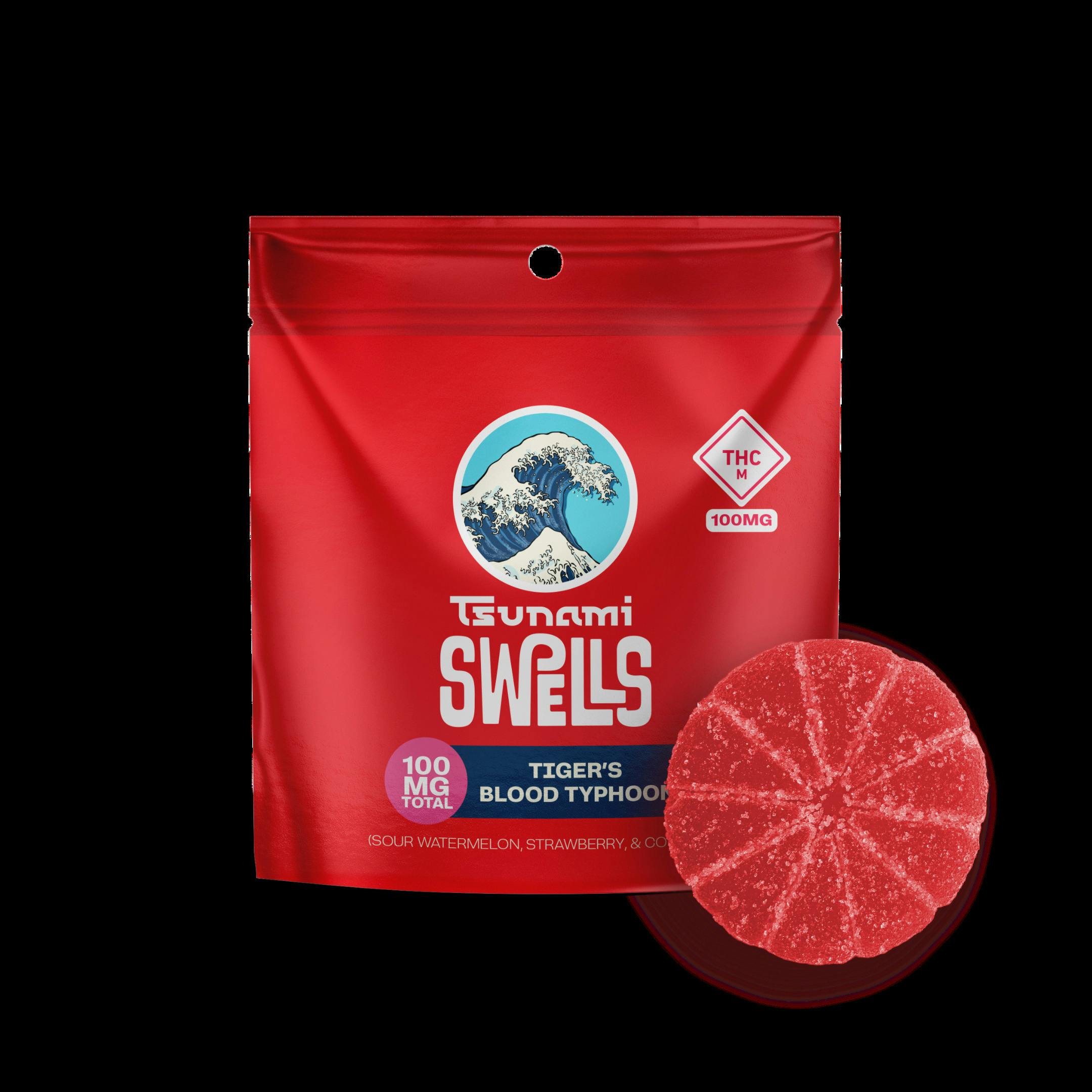 Tsunami Swells - 100mg Dividable Gummy (1pk) - Tiger's Blood Typhoon at Missouri Wild Alchemy