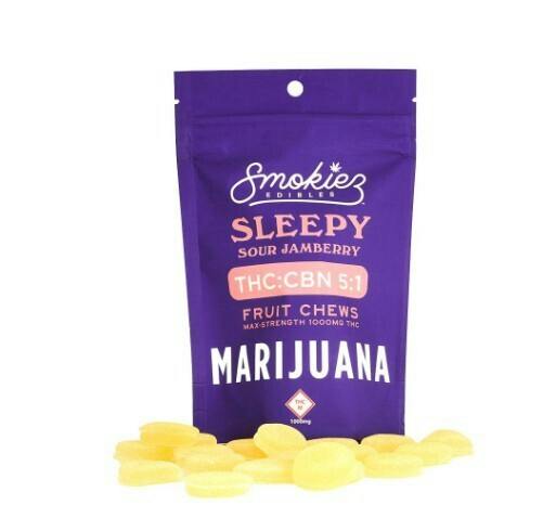Smokiez - 5:1 1000mg (20pk - THC/CBN) - INDICA Sour Jamberry