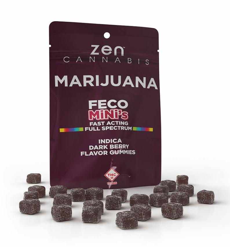 Zen - Dark Berry Mini INDICA 5mg FECO Gummies - 125mg (25pk)