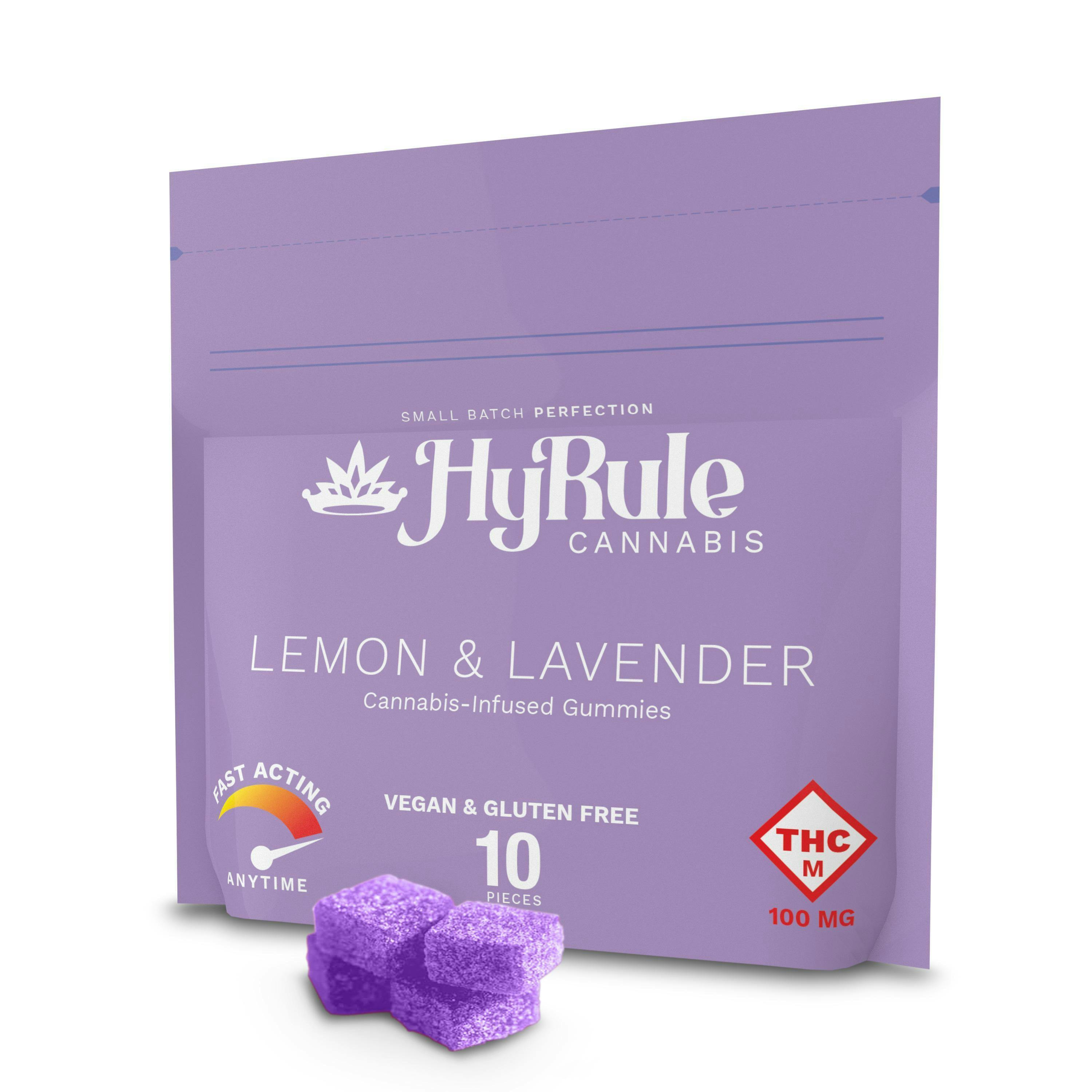HyRule - 100mg Dividable Gummies (10pk) - Lemon Lavender at Missouri Wild Alchemy