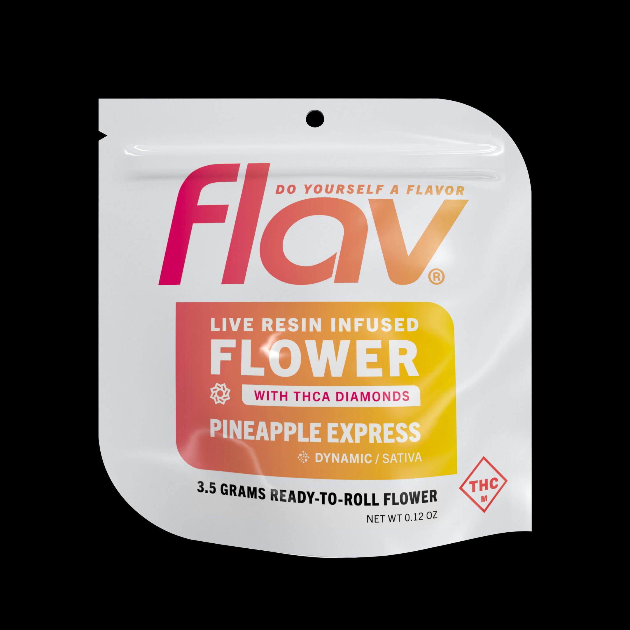 FLAV - 3.5g Live Resin + THCA Diamond Infused Flower - Pineapple Express