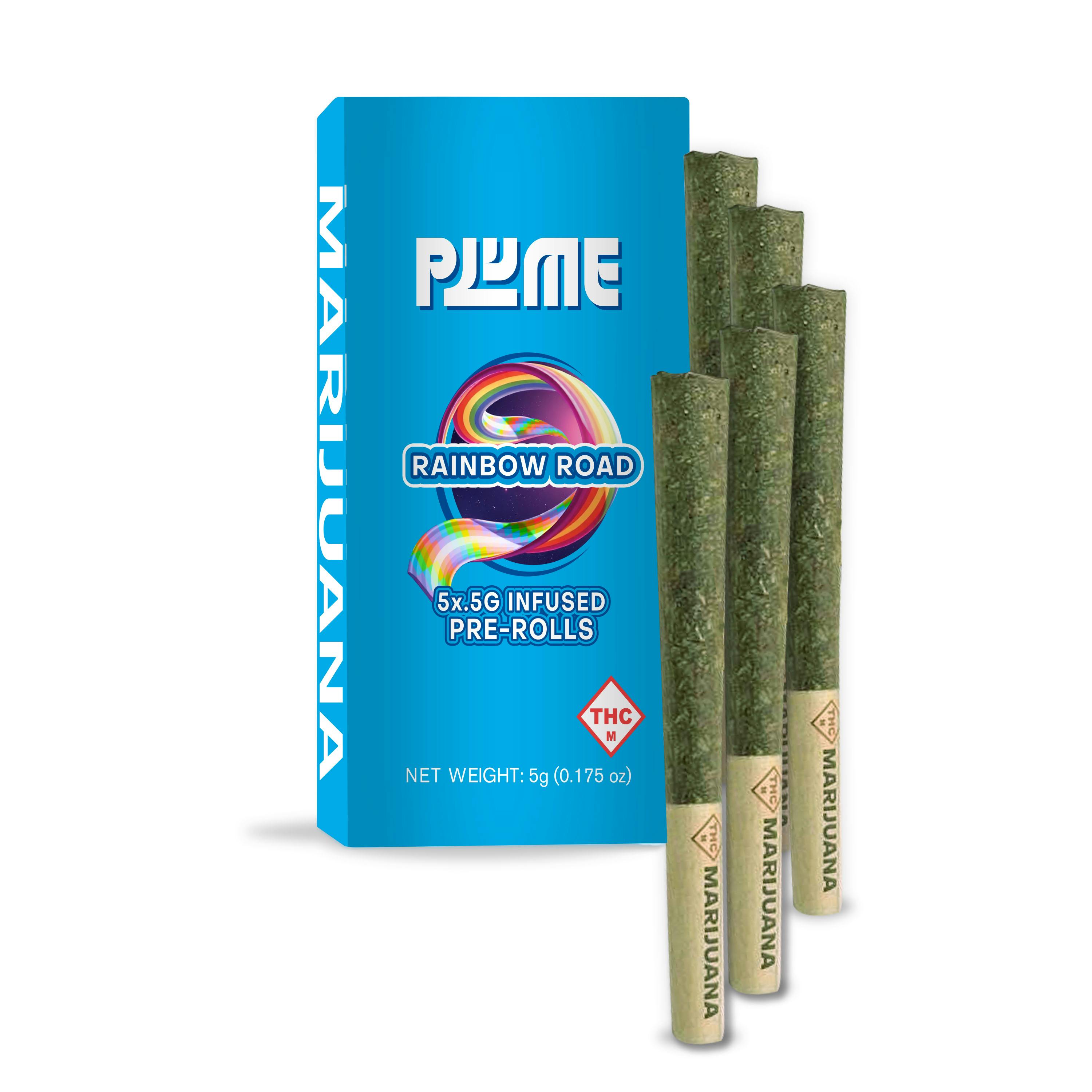 Plume - 0.5g Infused Pre-Roll (5pk) - Rainbow Road
