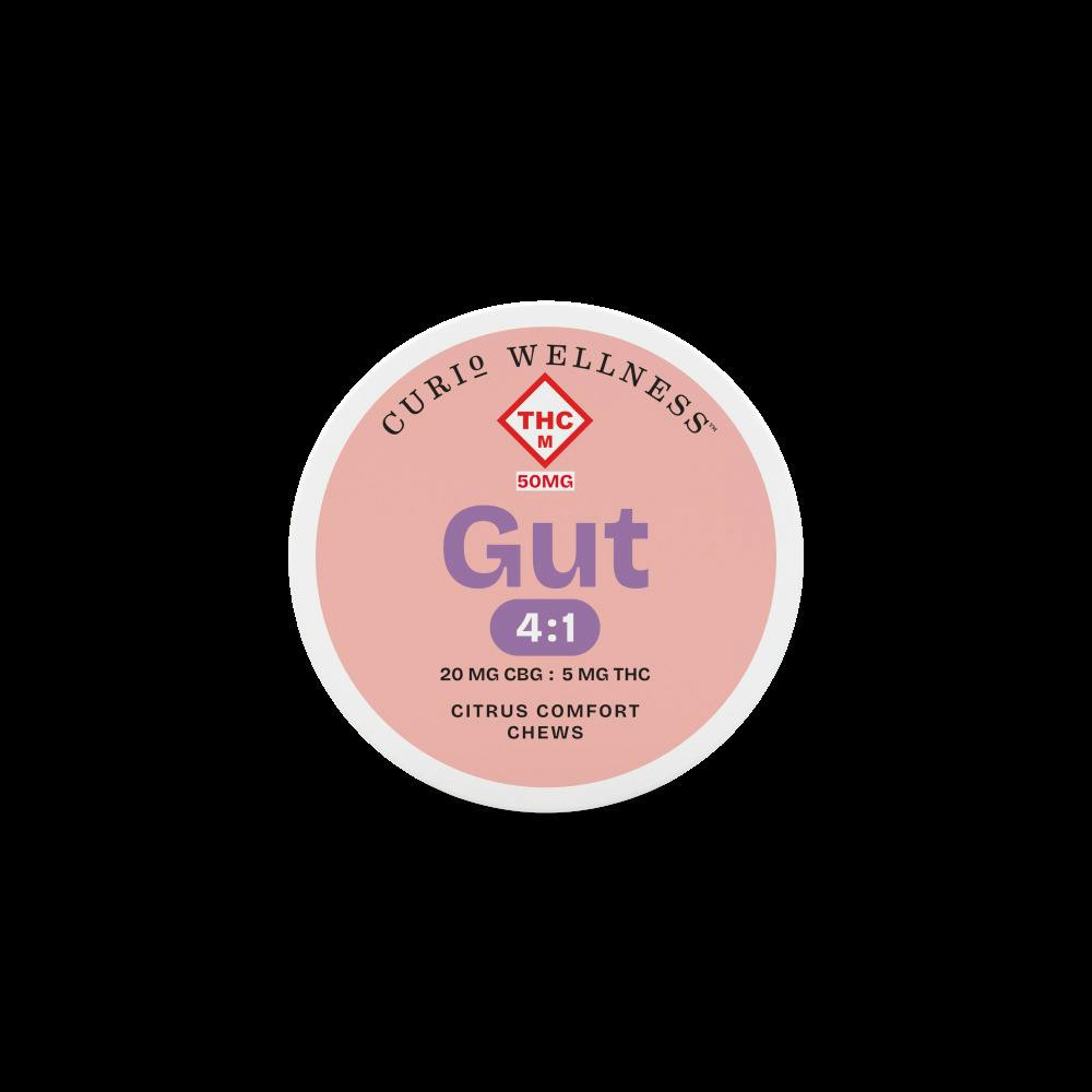 GI by Curio Wellness - 4:1 (CBG/THC) 50mg Gut Chews (10pk) - Citrus Comfort