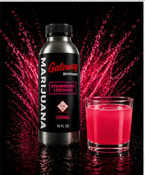 Gateway Beverages By Kindbio - 300mg Drink/Mixer - Strawberry Lemonade