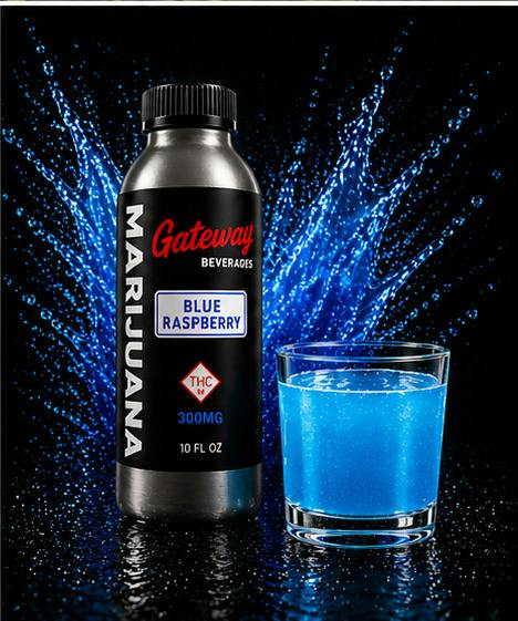 Gateway Beverages By Kindbio - 300mg Drink/Mixer - Blue Raspberry