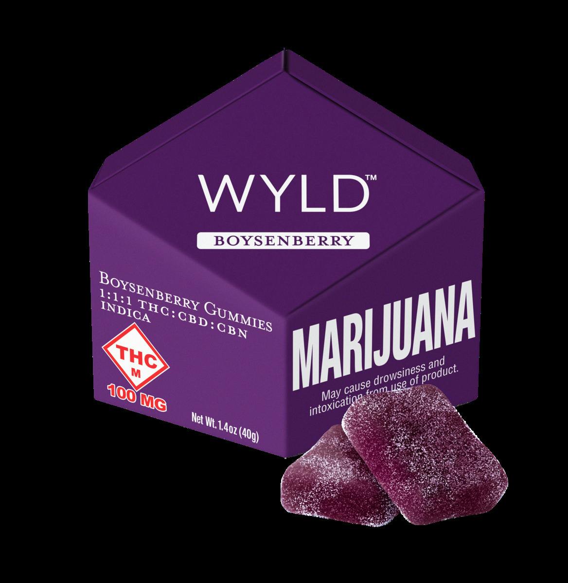 Wyld - 100mg INDICA 1:1:1 (THC/CBD/CBN) Gummies (10pk) - Boysenberry