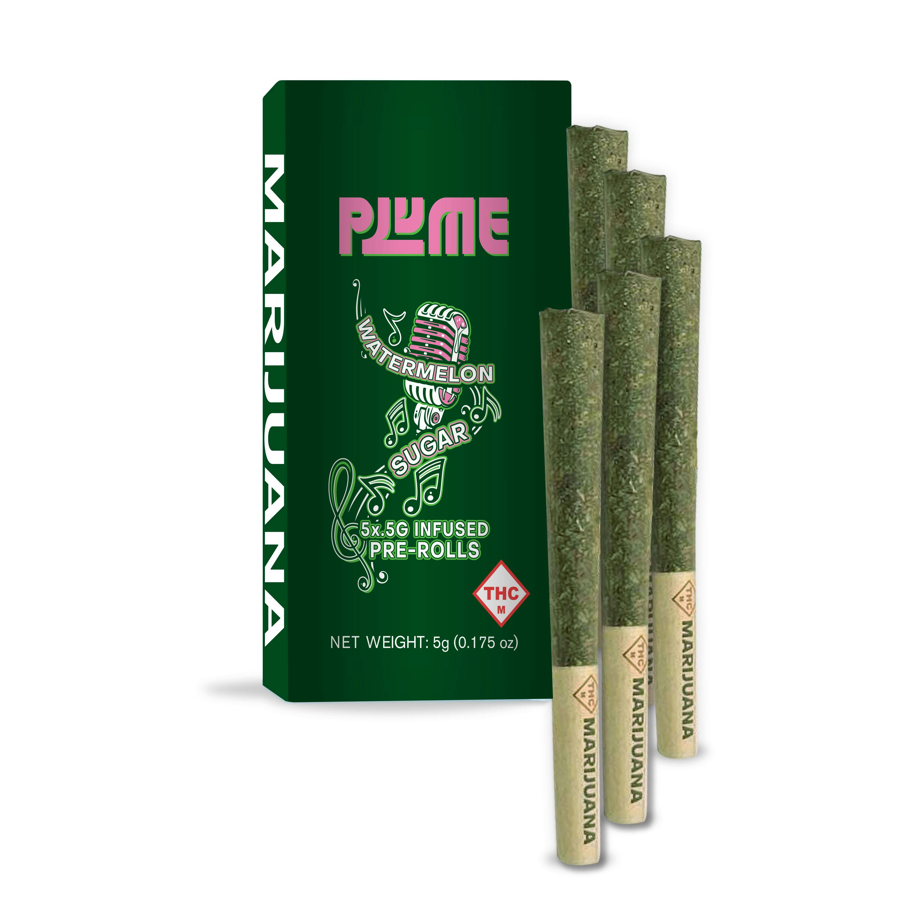 Plume - 0.5g Infused Pre-Roll (5pk) - Watermelon Sugar