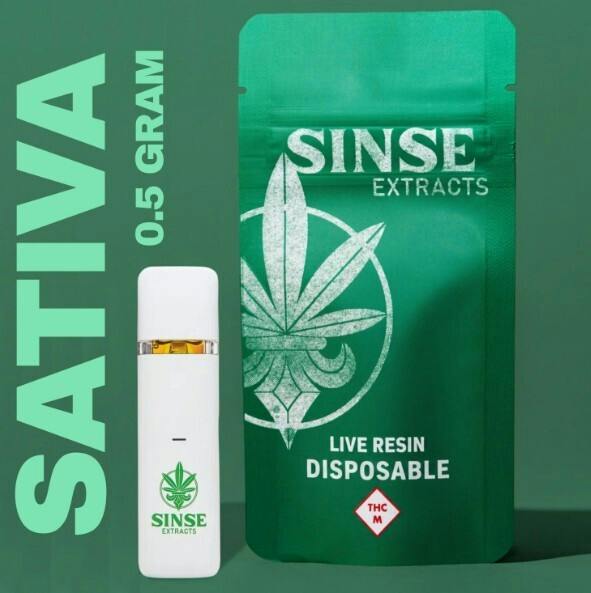 Sinse - 0.5g Live Resin Disposable Bar - Durban Wedding
