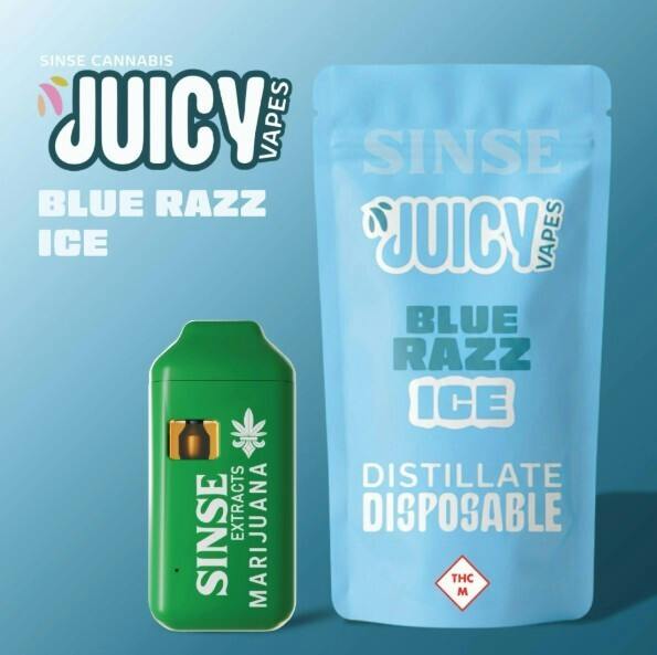 Sinse - 1g Juicy Vape Disposable - Blue Razz Ice