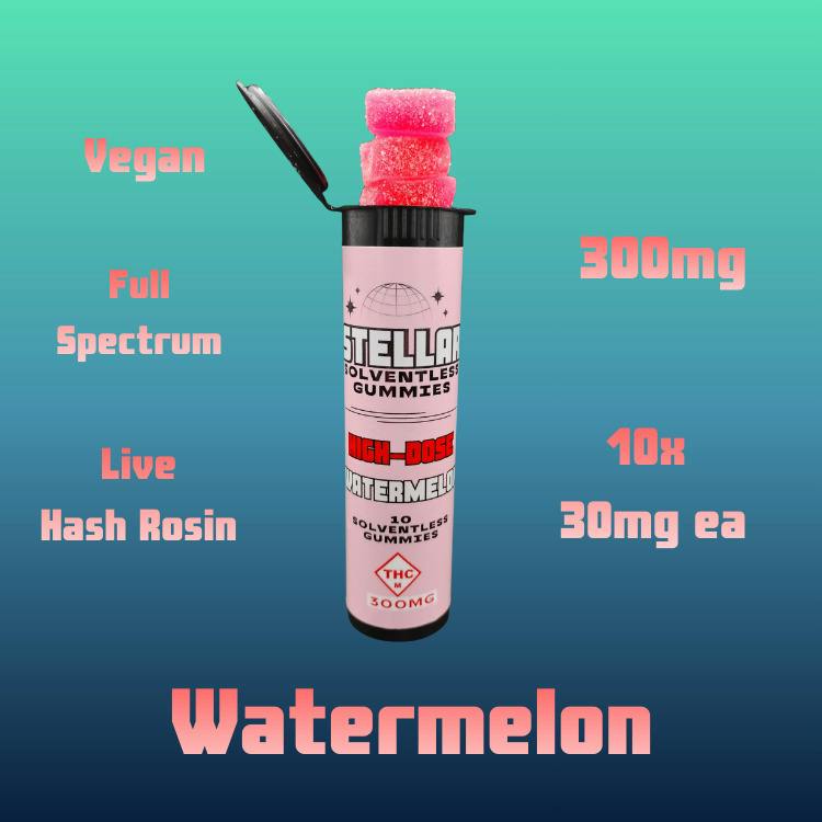 Stellar - 300mg Solventless Gummies (10pk) - Watermelon