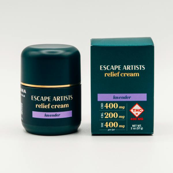 Escape Artists - 400mg 2oz Relief Cream - Lavender (2:1:2 CBD/CBG/THC)