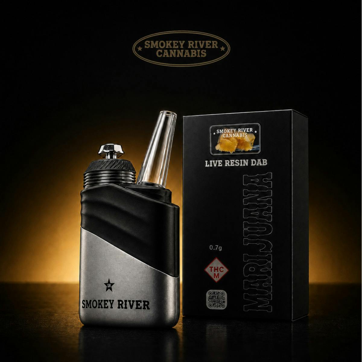 Smokey River - 0.7g Live Budder Loaded Dab Flask - Rainbow Road