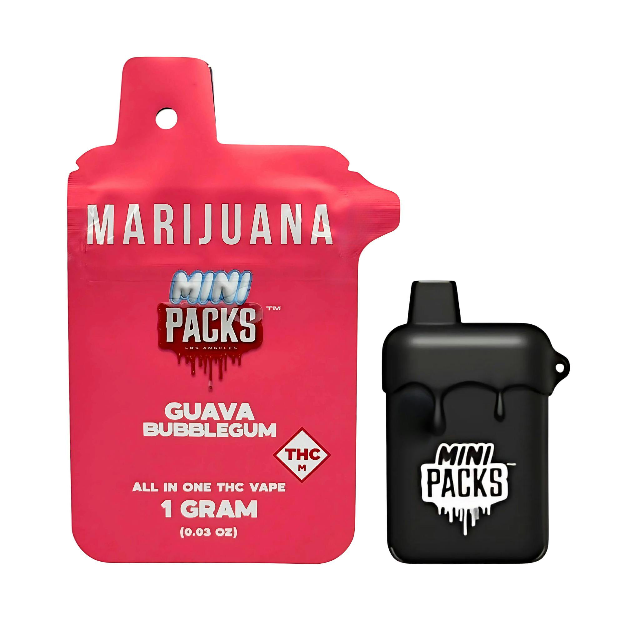 PACKS POD - 1g Disposable Vape - Guava Bubblegum (Sativa)