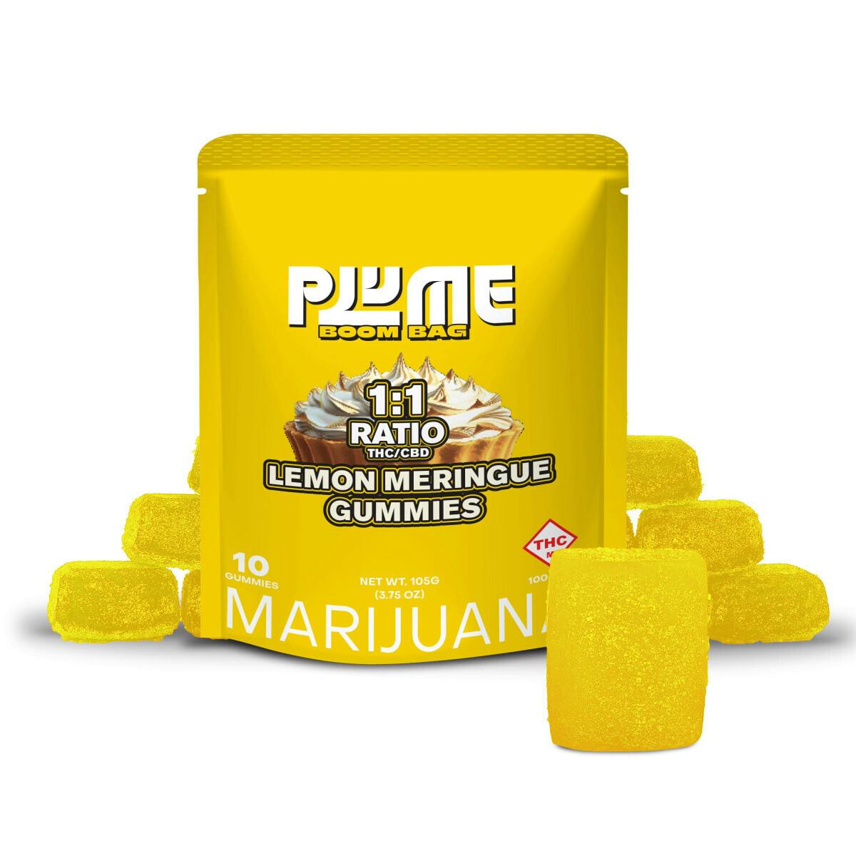 Plume - 1000mg BOOM Gummies (10pk) - 1:1 Lemon Meringue (THC/CBD)