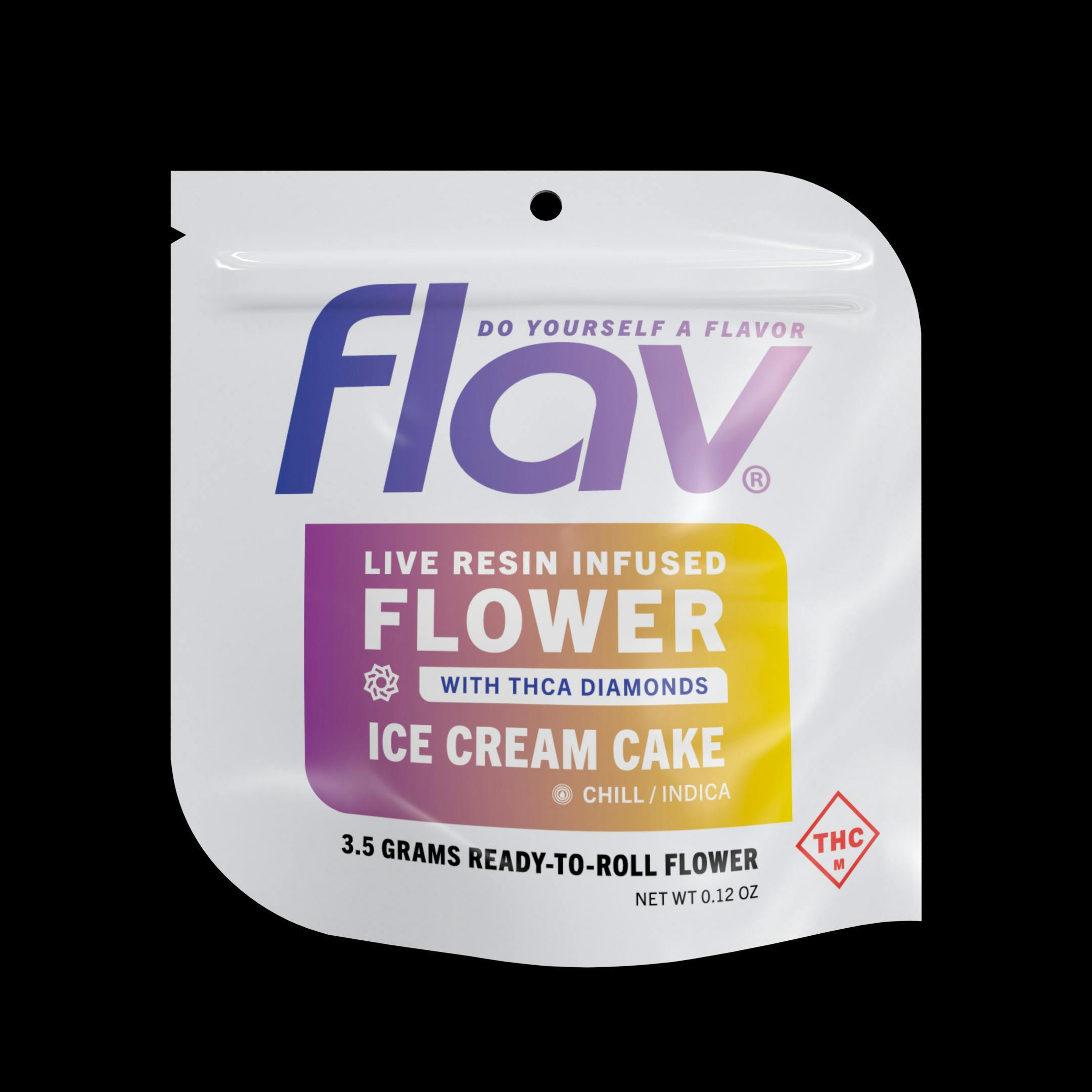 FLAV - 3.5g Live Resin + THCA Diamond Infused Flower - Ice Cream Cake