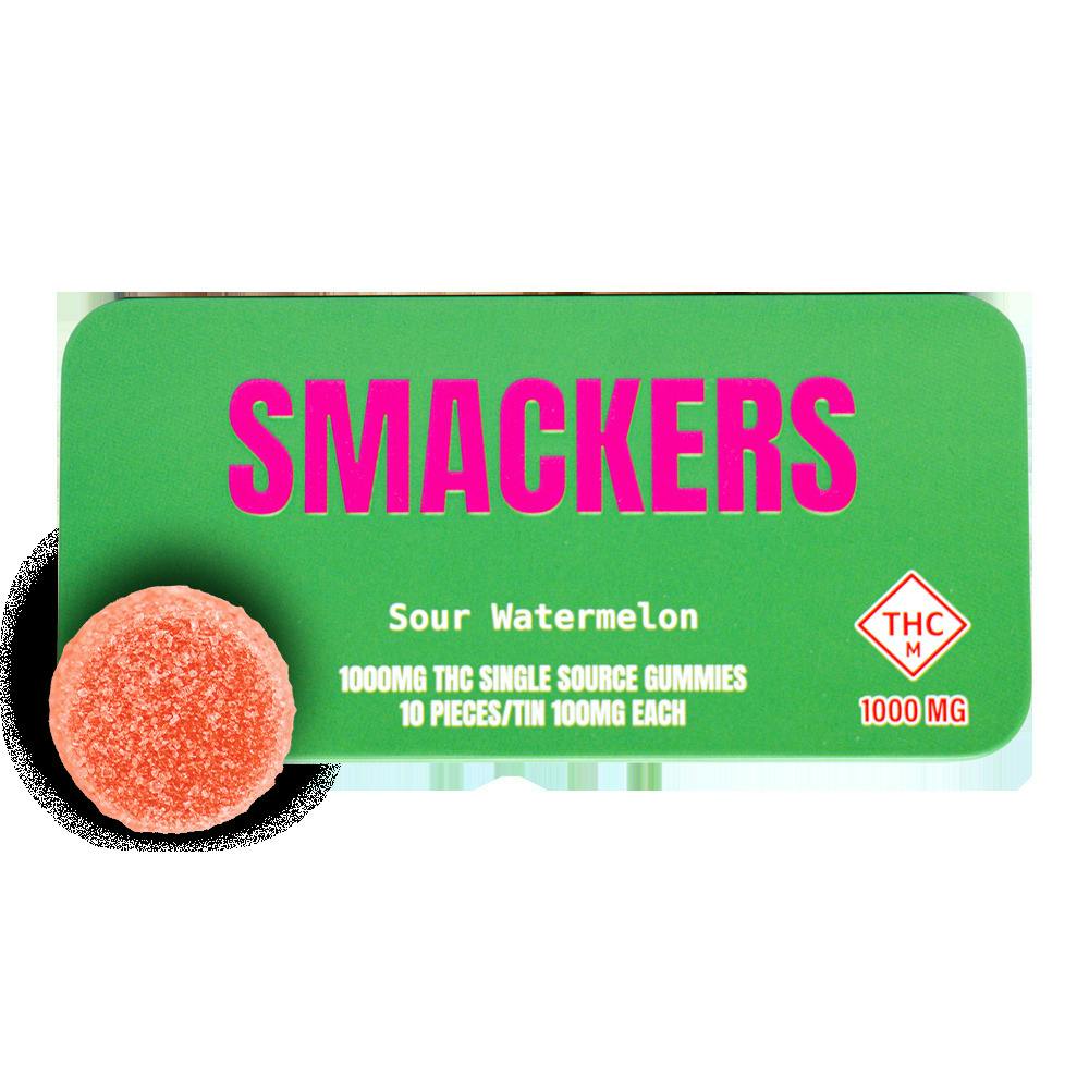 Smackers - 1000mg Gummies (10pk) - Sour Watermelon