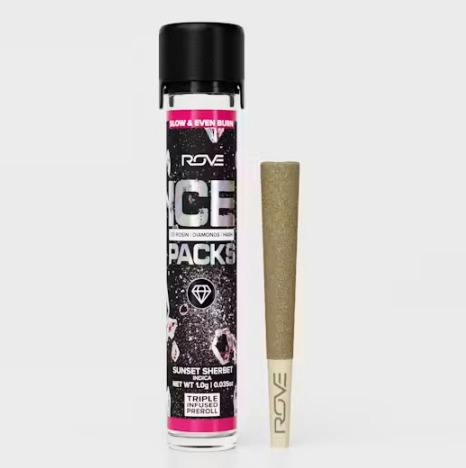 Rove - 1g Ice Pack Triple Infused Pre-Roll - Sunset Sherbet (Indica)