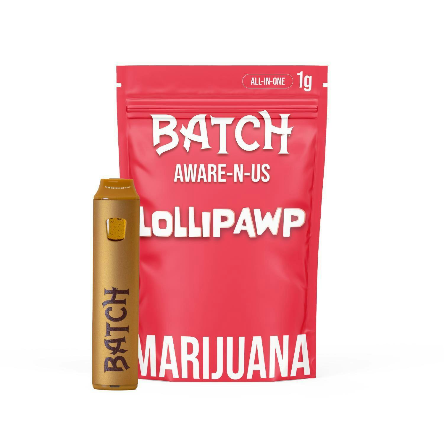Batch - 1g Flavors AIO Disposable - Aware-N-Us Lolli Pawp (Hybrid)