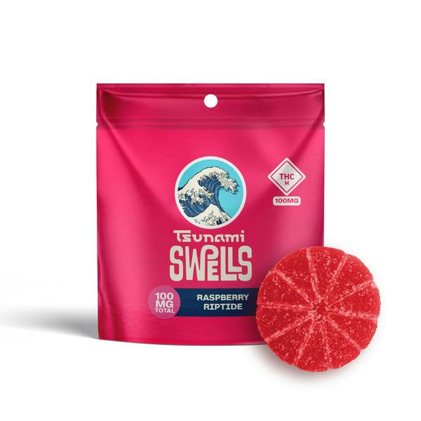 Tsunami Swells - 100mg Dividable Gummy (1pk) - Raspberry Riptide