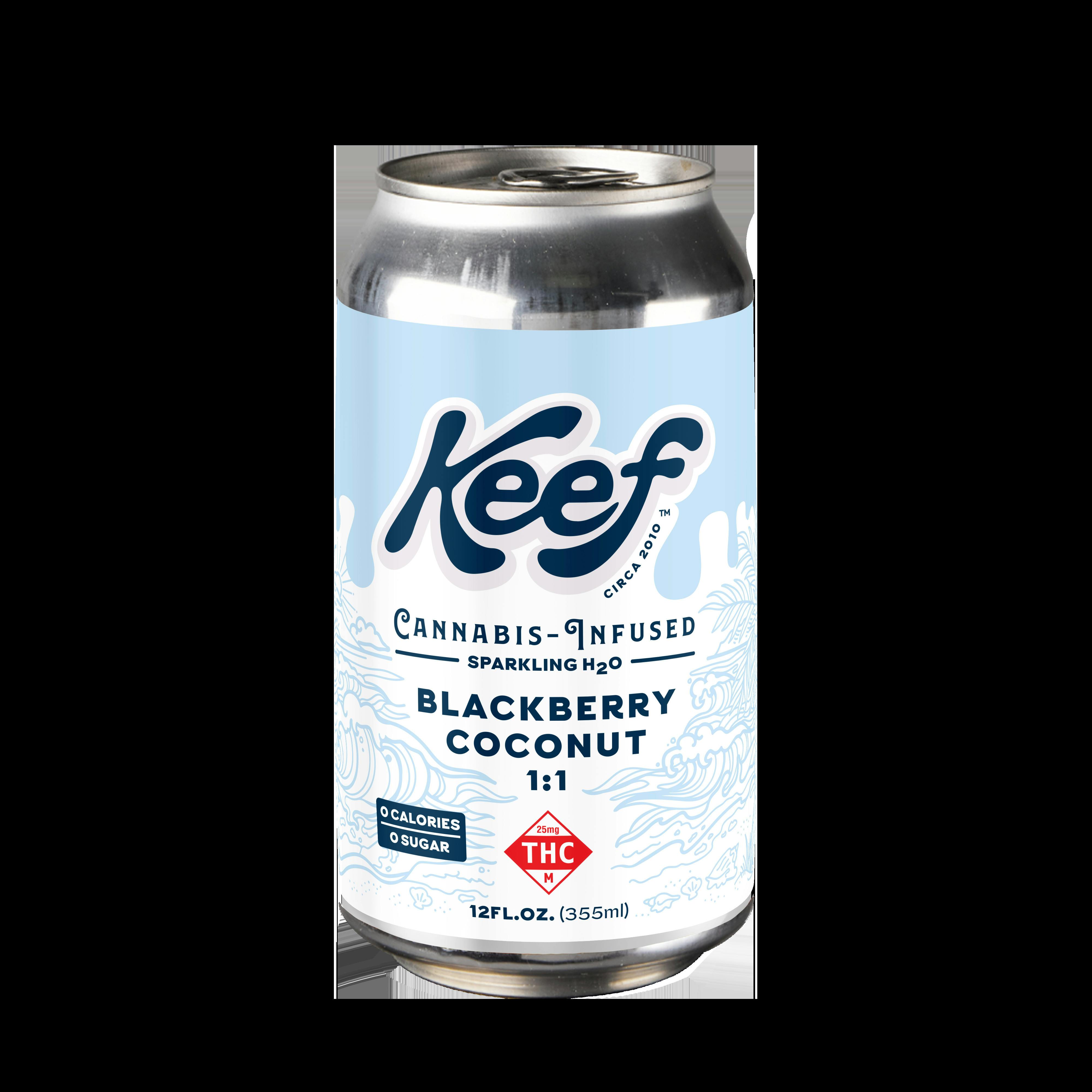 Keef - 25mg Sparkling Water - 1:1 Blackberry Coconut (THC/CBD)