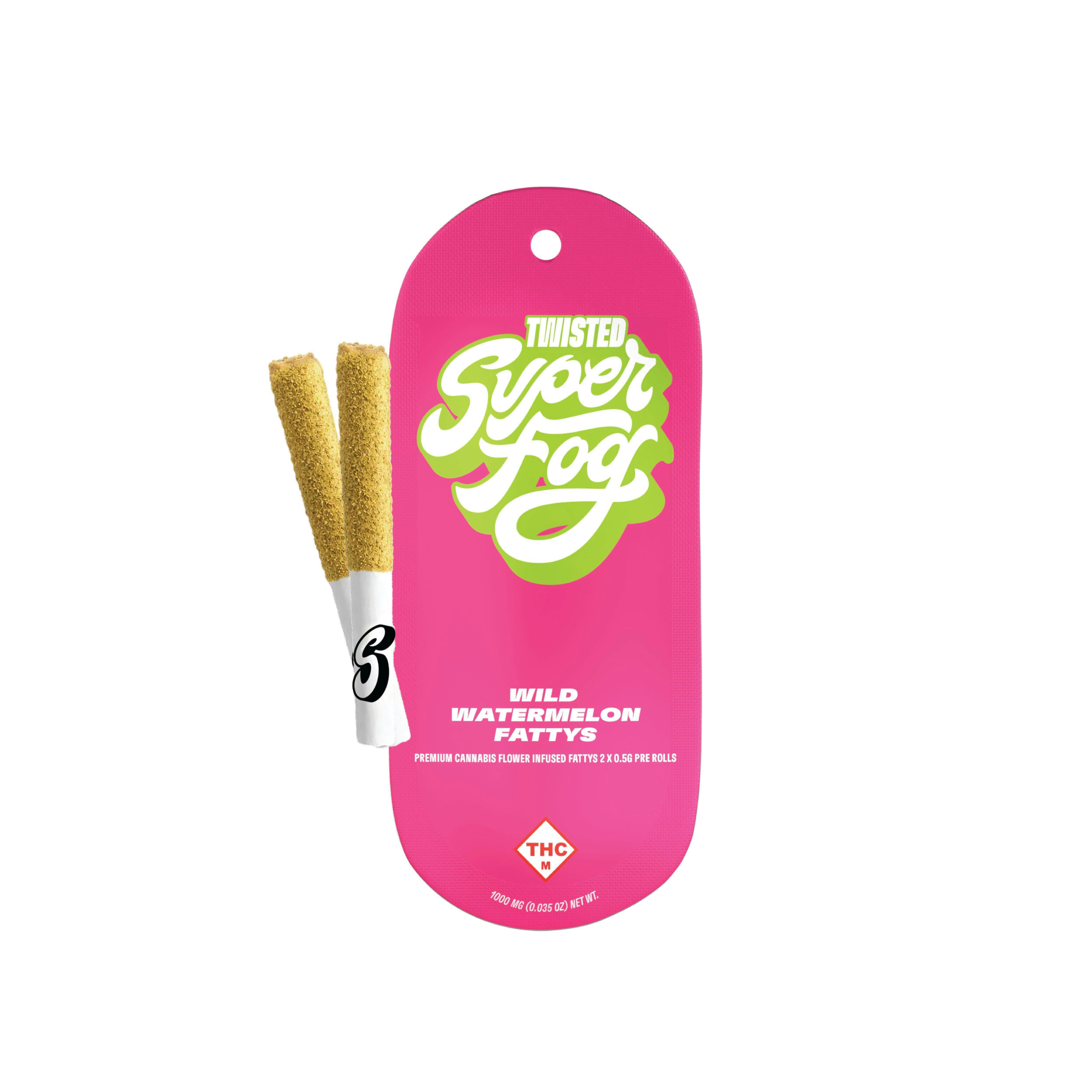 Twisted Fattys by Mfused - 0.5g Infused Pre-Roll (2pk) - Wild Watermelon