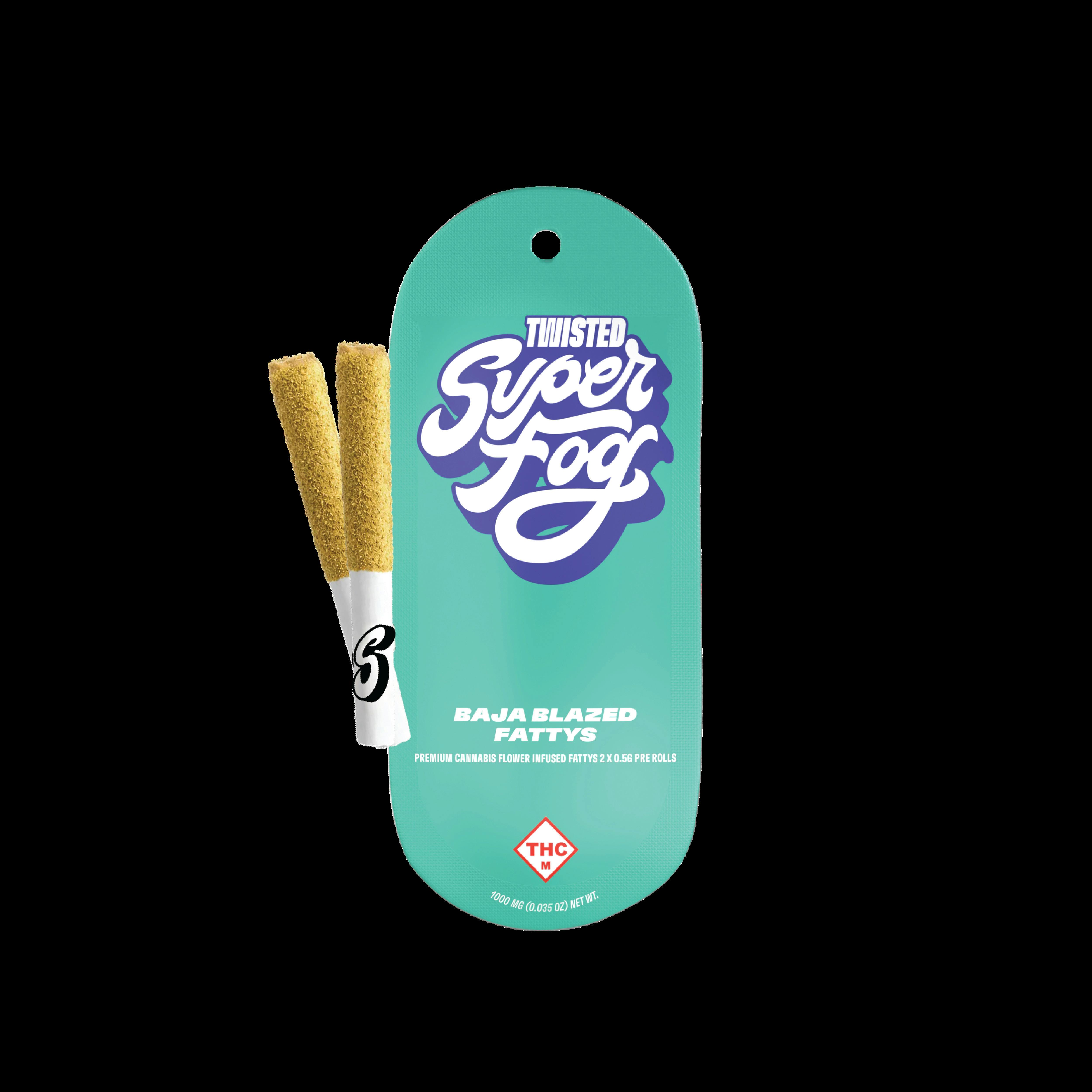 Twisted Fattys by Mfused - 0.5g Infused Pre-Roll (2pk) - Baja Blazed
