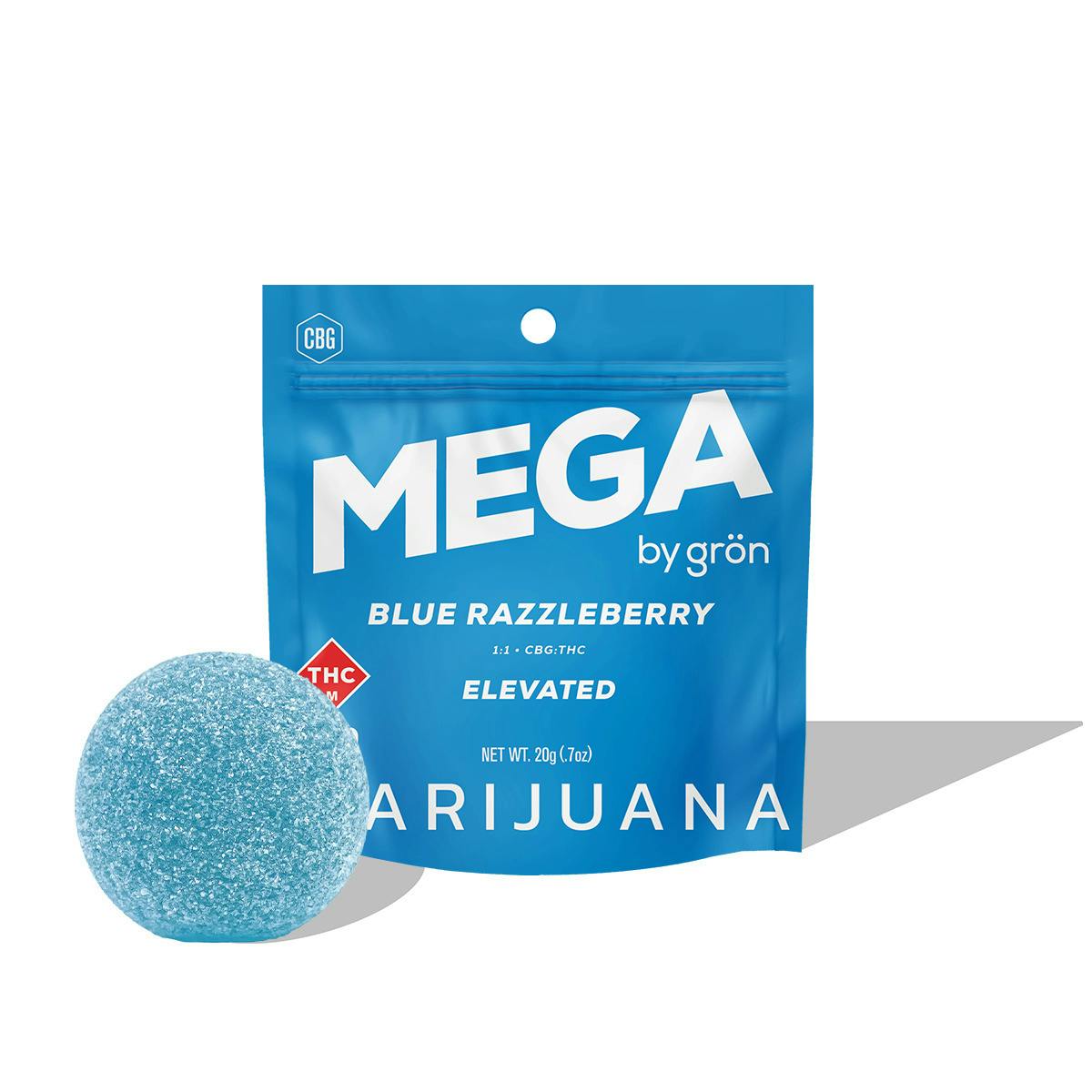 Blue Razzleberry | THC:CBG Mega Pearl | 100mg (1pc) at High Profile of St Robert Dispensary