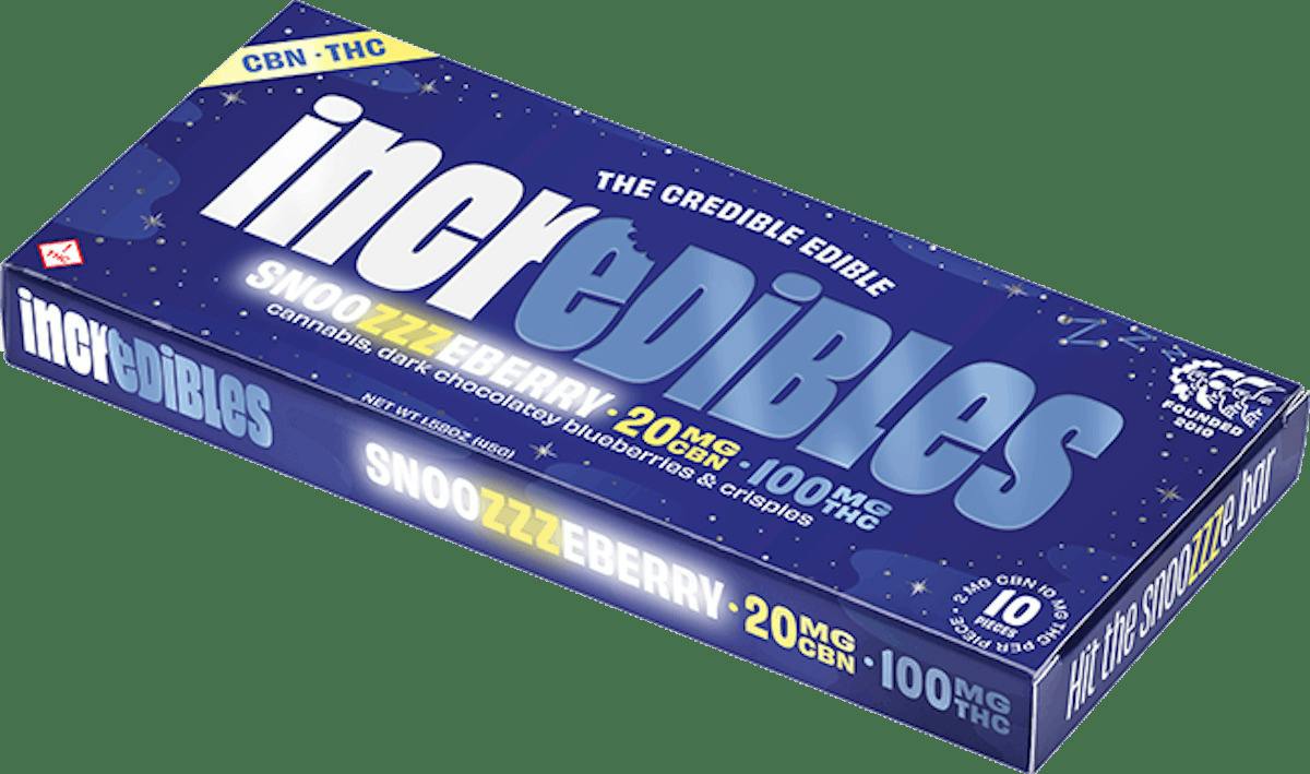 Incredibles Chocolate - Snoozzzeberry Bar THC:CBN