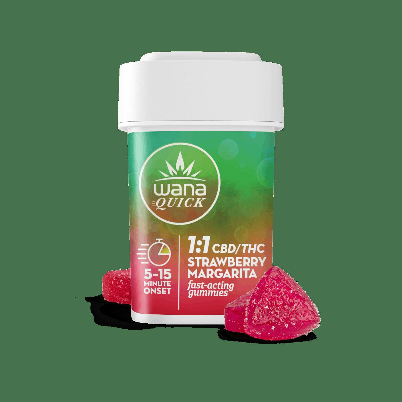 Wana Gummies - Quick 1:1 Strawberry Margarita 100mg