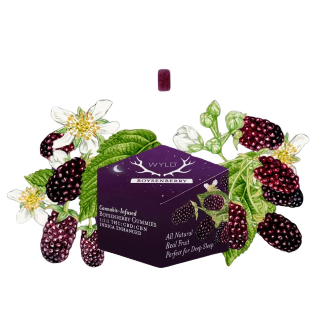 Wyld Gummies - Boysenberry 1:1:1 CBN/THC/CBD