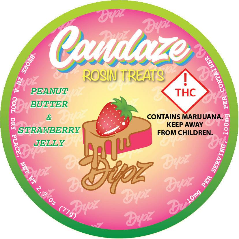 Candaze Rosin Dipz Sativa Gummies - Chocolate Cherry 100mg