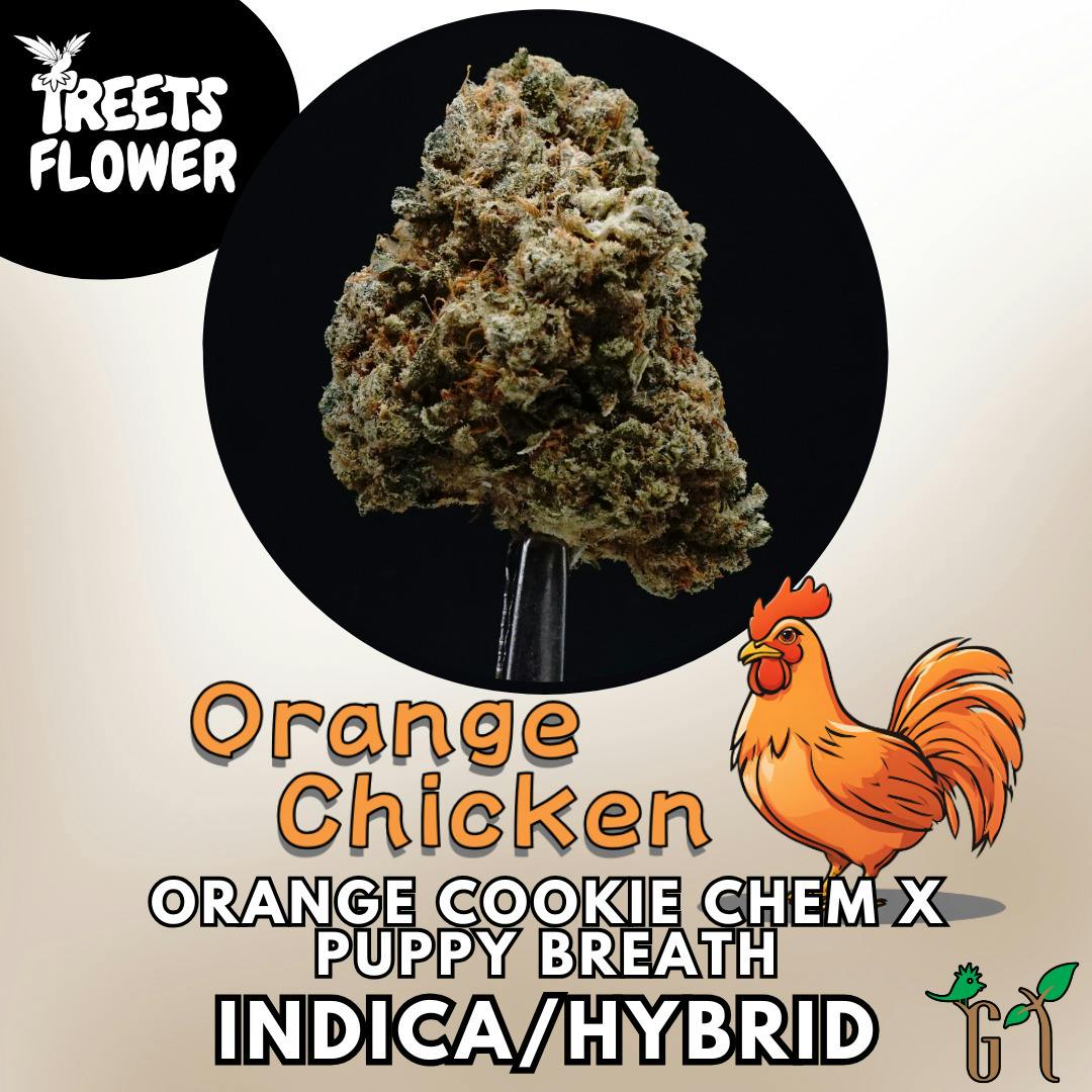 Flower - Treets Flower - Orange Chicken - Silver Shelf