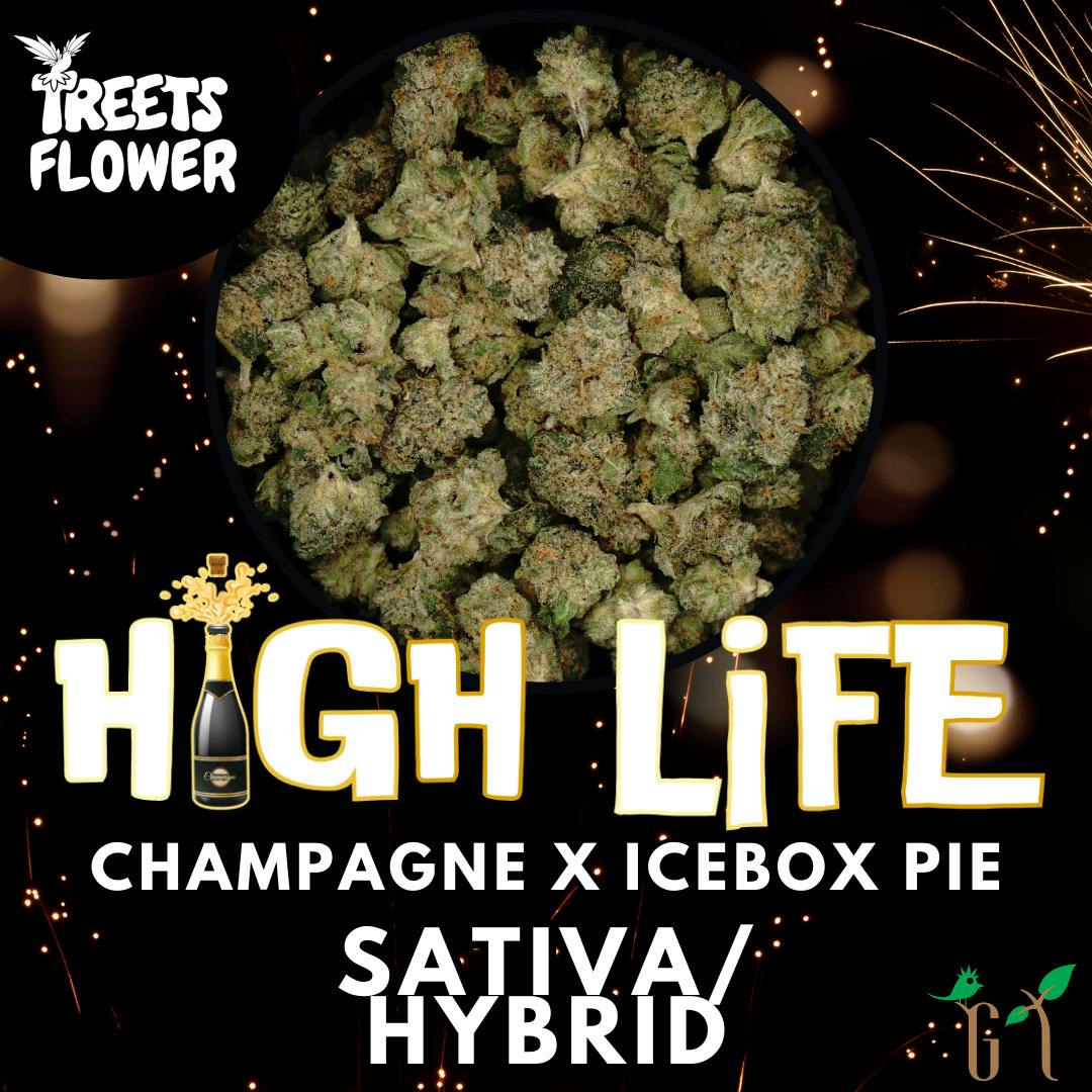 Flower - Treets Flower - High Life - Popcorn Shelf cannabis product