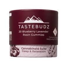 Tastebudz Rosin Gummies - THC/CBD/CBN 1:1:1 Blueberry Lavender 100mg