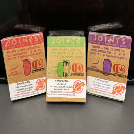 Joints - 5pk infused Prerolls - Chocolope - 3.5 g