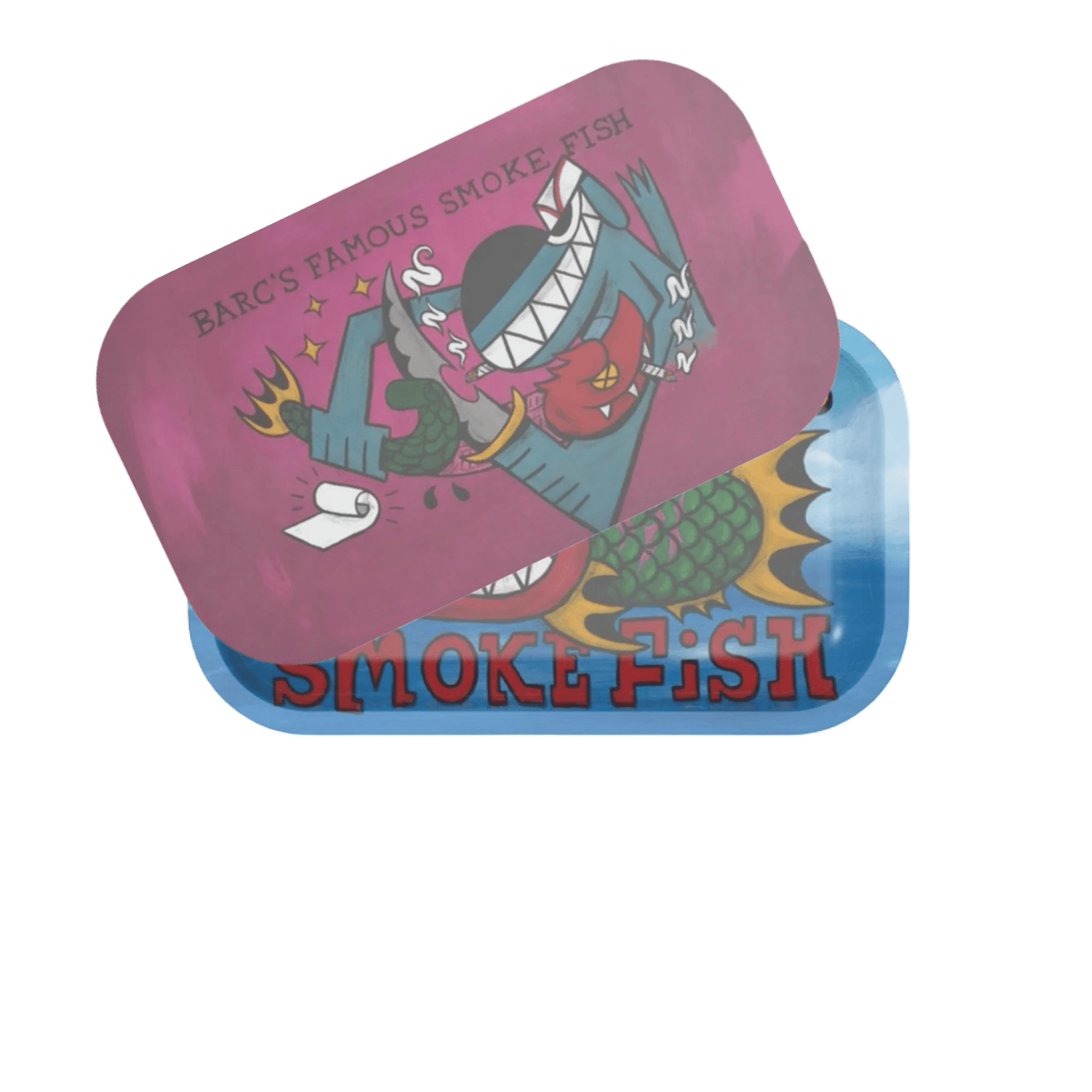 Rolling Tray with Magnetic Cover (7x11) - Smoke Fish by BARC