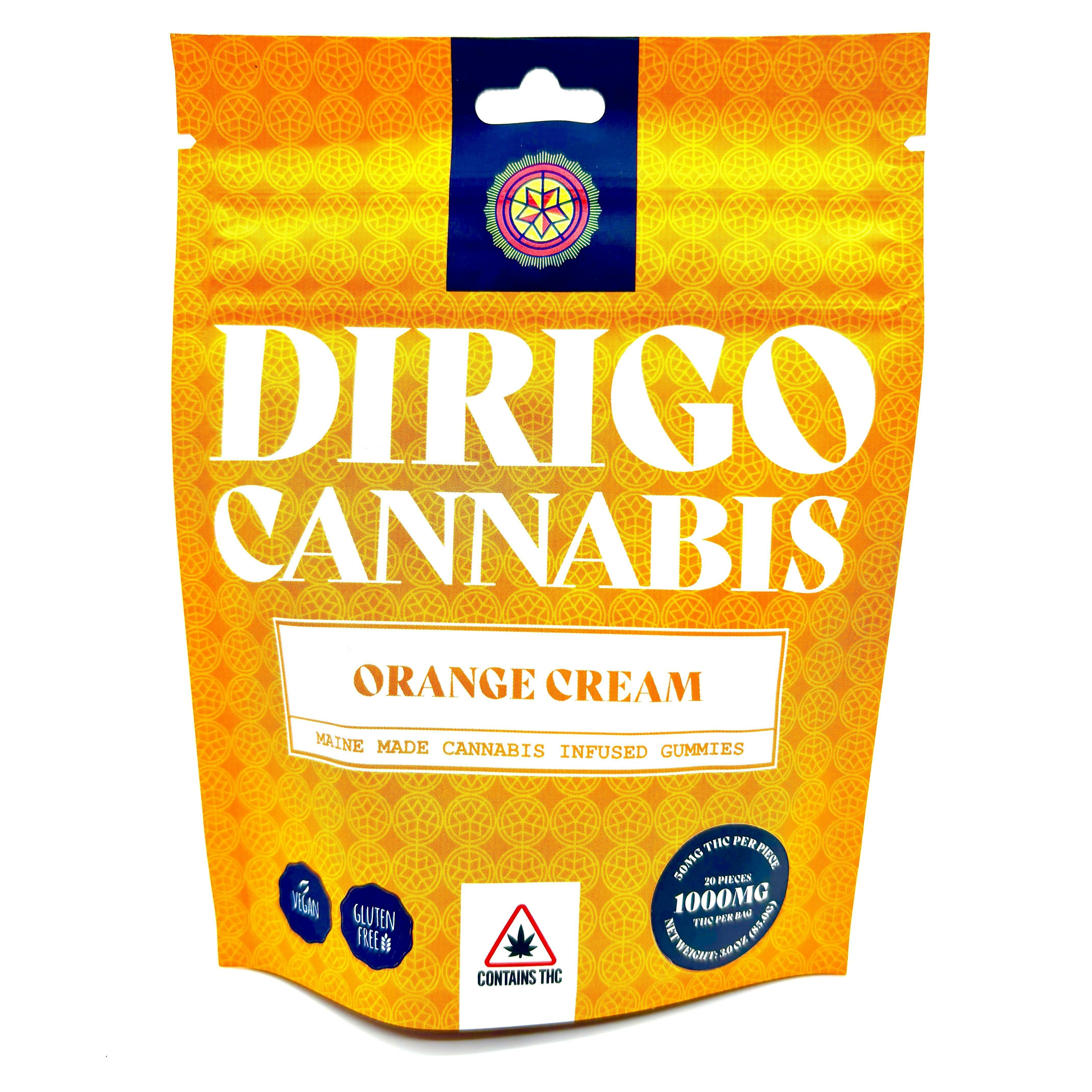 1000mg Orange Cream Gummies | Dirigo Cannabis