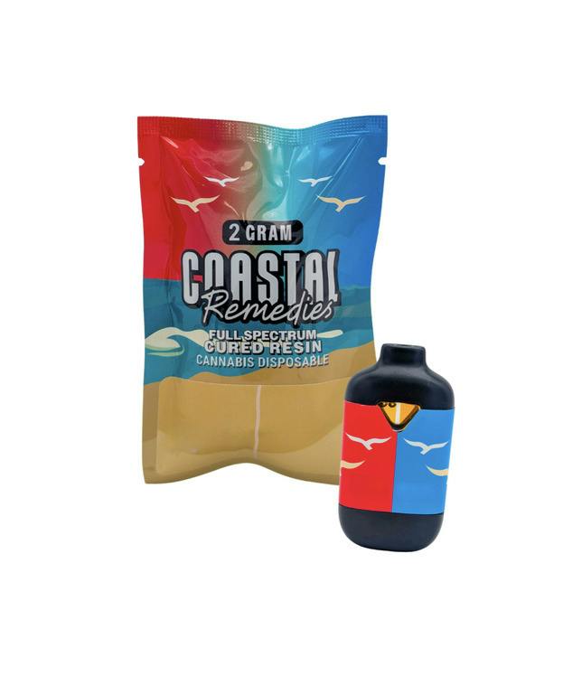 2g Dual Tank Cured Resin Disposable | Cap Junky (Hybrid) + The Bling (Indica) | Coastal Remedies