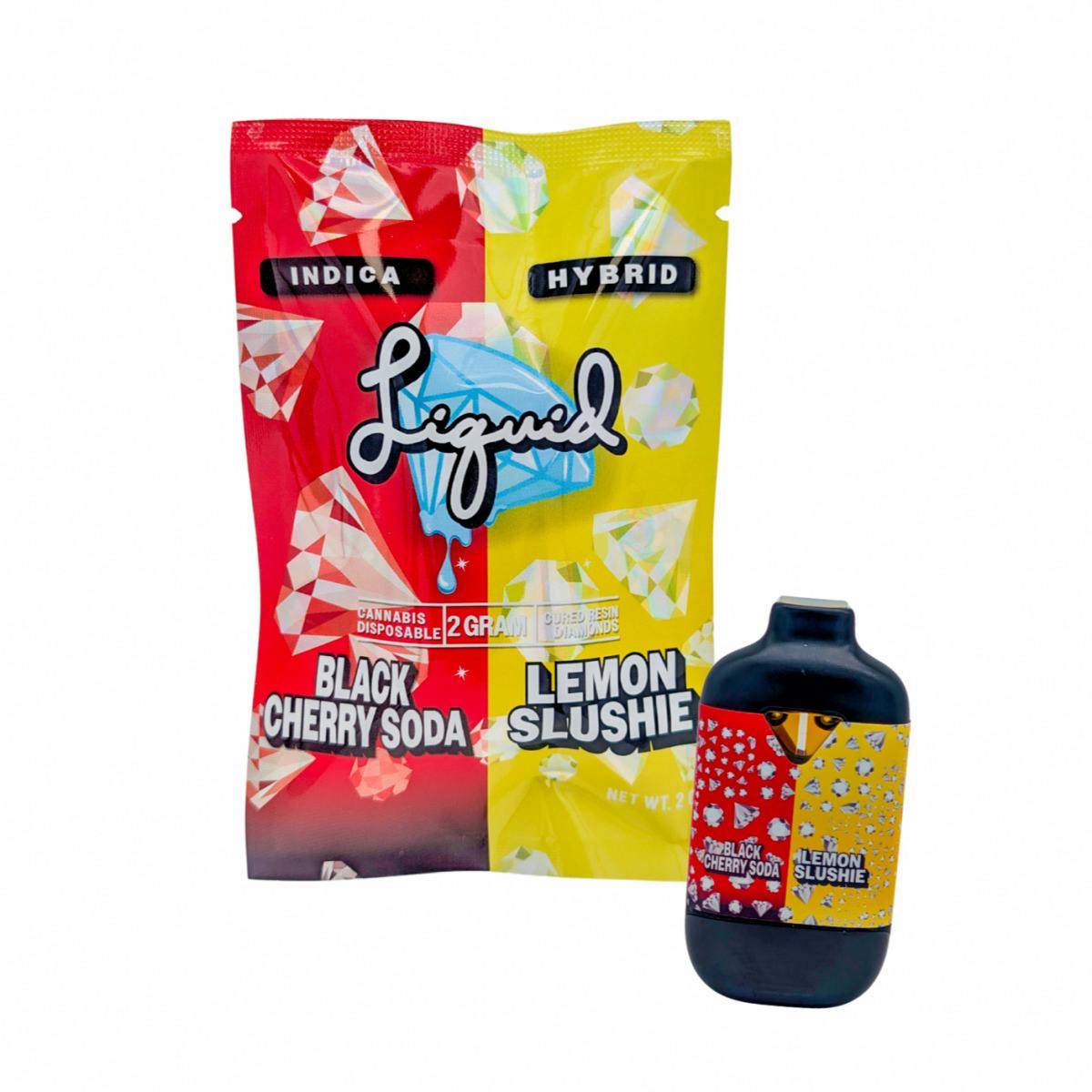 2g Dual Tank Cured Resin Diamonds Disposable | Baja Blast(Indica)/Atomic Pop(Hybrid) | Liquid