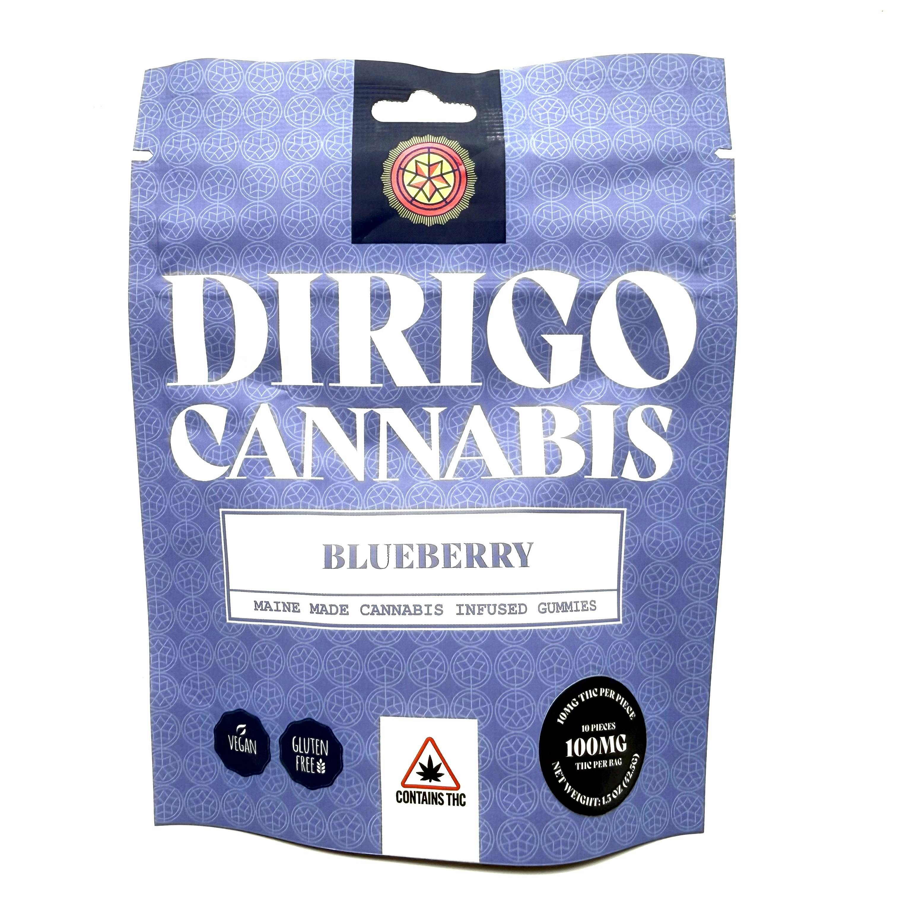 100mg Blueberry Gummies | Dirigo Cannabis
