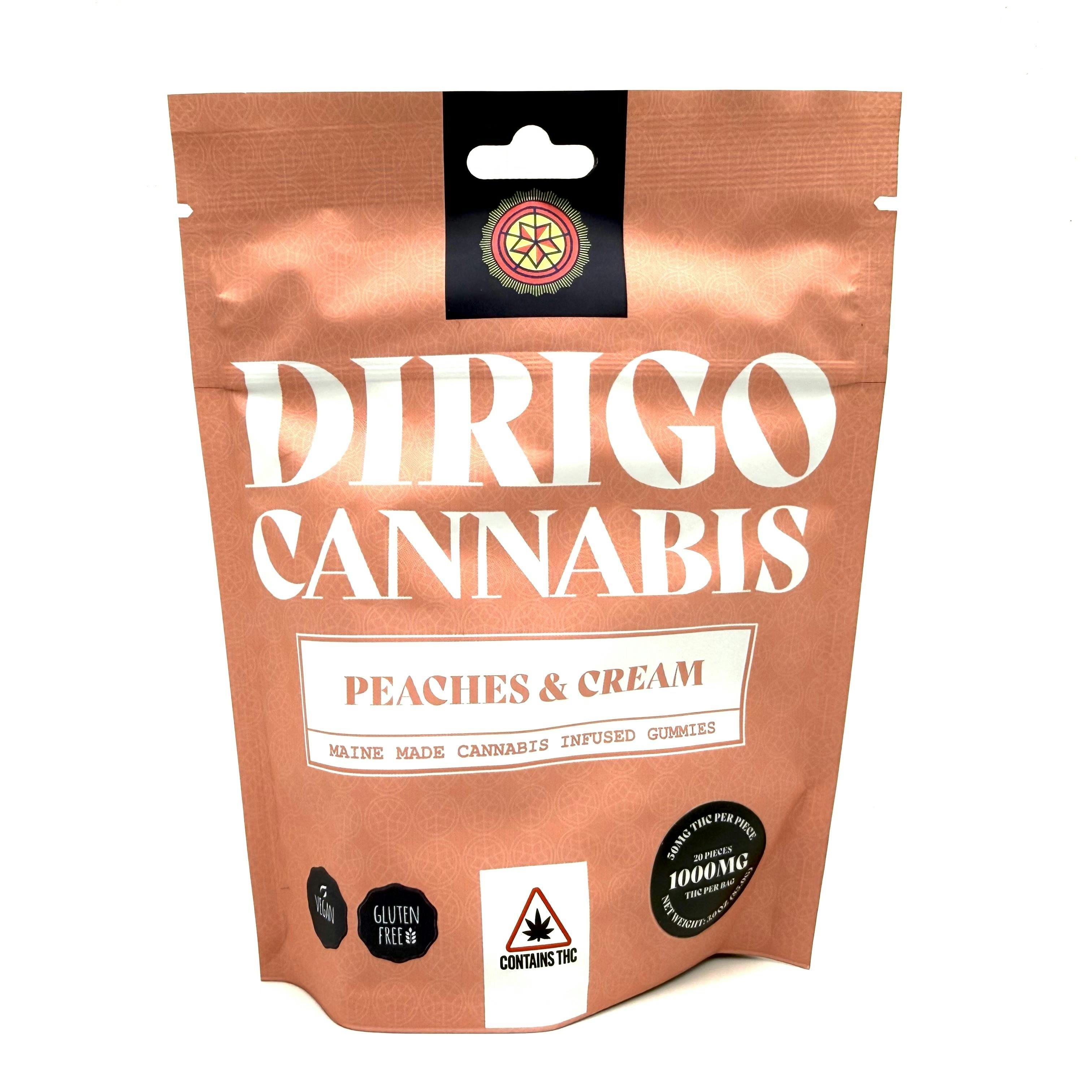 1000mg Peaches & Cream Gummies | Dirigo Cannabis
