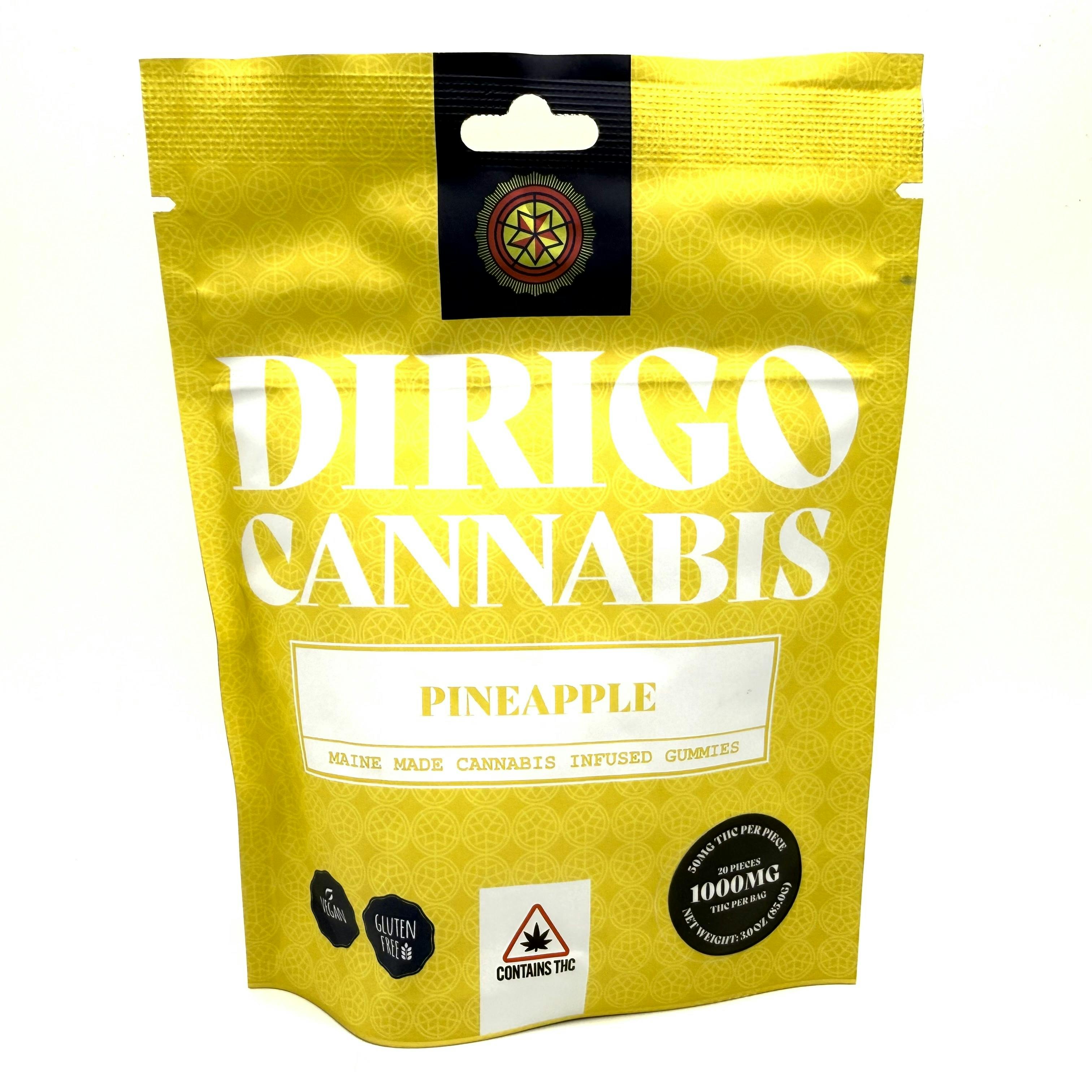 1000mg Pineapple Gummies | Dirigo Cannabis