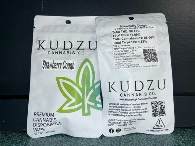 Strawberry Cough | 1g Disposable | Kudzu